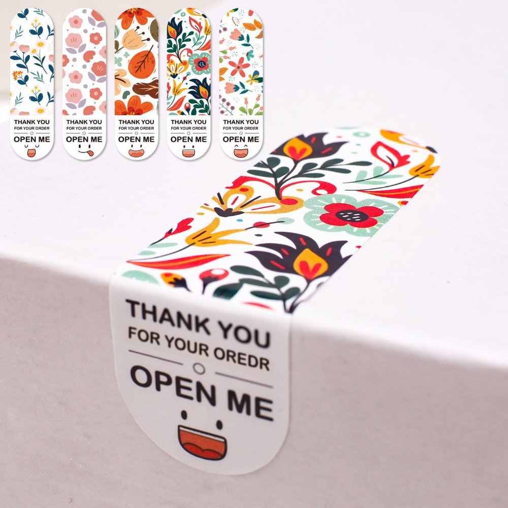 Set of 100 - Thank you / Open Me Package Creative Stickers